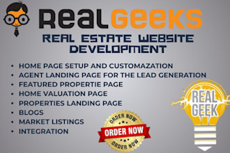setup real geeks website drip automation landing lead pages