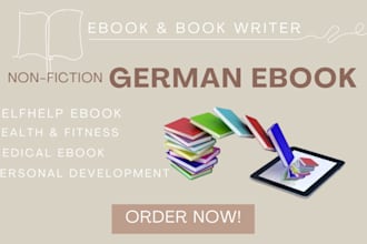 ghostwrite high quality 40k words nonfiction german ebook