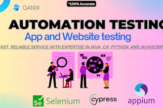 automation testing with selenium, appium, cypress and API