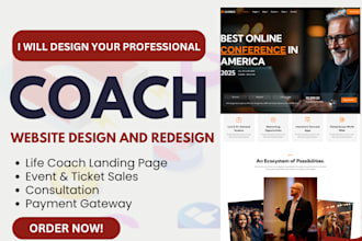 life coach landing page coaching website business coach consultant website