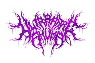 create death, black metal, grindcore, hardcore band logo