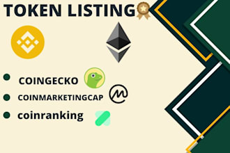 get a token listed on different platforms perfectly on cg cmc dex screener