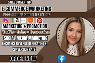 promote and advertise your shopify, etsy, ebay and amazon store for quick sales