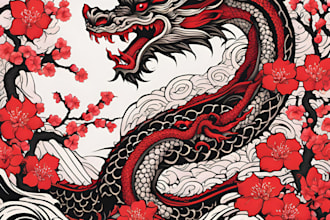 create japanese or oriental tattoo design for you