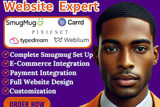 build ecommerce integration, smugmug portolio, showit SEO optimization, weblium