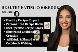 do cookbook writer healthy recipe book creation cover design amazon kdp