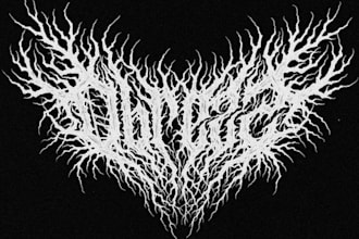 draw heavy metal, black metal, death metal font band logo