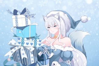make digital illustration, original characters
