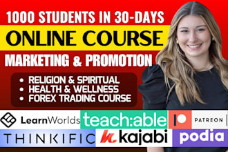 do kajabi online course promotion thinkific udemy course marketing sales funnel