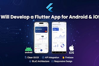 develop a flutter app for android and ios