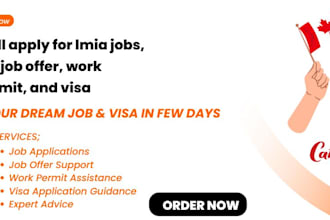 apply for lmia jobs, get job offer, work permit, and visa