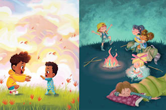 draw african american children book illustration