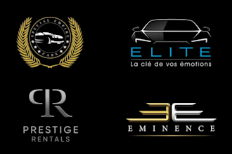 create modern trendy car rental, showroom, dealership logo design