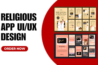 design a custom bible app, quaran app, religious prayer app using figma