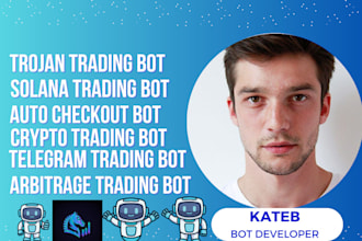 build trojan tarding bot, solana trading bot, telegram trading auto checkout bot