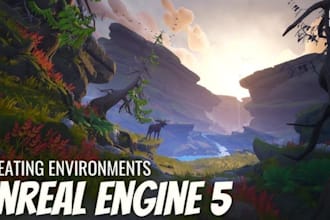 create stunning 3d unreal engine environment, terrain level for games, world map
