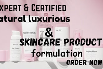 create natural luxurious skincare product formulation