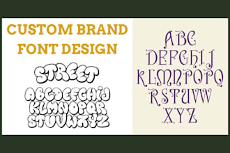 create special font typography, calligraphy and type face for brand and project