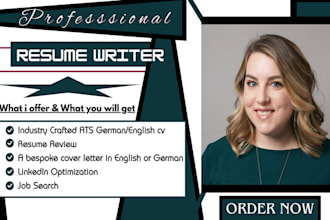 deliver outstanding ats industry german cv lebenslauf, cover letter, english cv