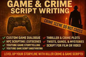 ghostwrite gripping detective youtube gaming channel scriptwriting mystery story