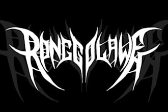 make dark metal black death slamming brutal horror band logo