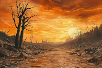 draw a environment concept art and background