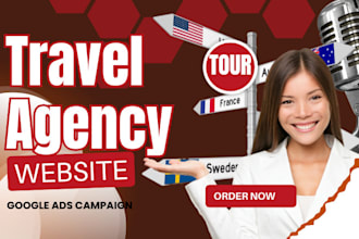 design travel agency website, travel website tour booking  wordpress wix website