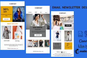 design editable  mailchimp email and newsletter template design