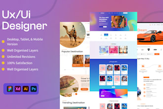 design website in figma, app UI UX design