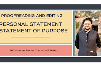 proofread and edit your personal statement or statement of purpose