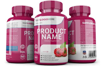 supliful supplements bottle label design supliful product label packaging design