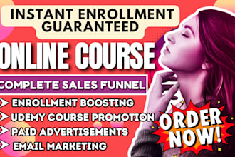 run sales guaranteed online course promotion udemy course marketing sales funnel