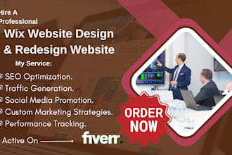 setup wix website design, wix ecomerce website and wix website redesign