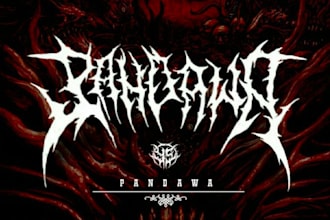 make custom brutal death metal, deathcore logo for your band
