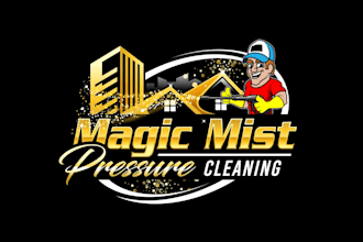 design beautiful unique pressure washing logo with free revisions