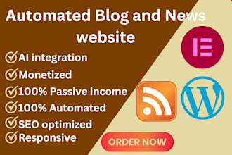 create an automated news website, ai autoblog, or auto blogging site