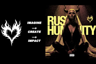 create a dark style album cover design