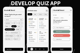 develop trivia quiz app quiz or puzzle game for ios and android with admin panel