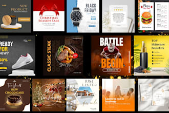 design fb and instagram social media post graphics