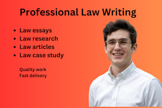 professionally write on law,essay, research, case study, articles