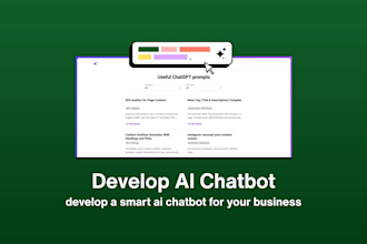 develop a smart ai chatbot for your business