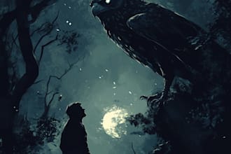 make a awesome illustration dark art