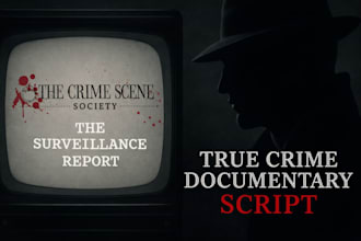 write a suspenseful crime documentary script or viral video with crime synopsis