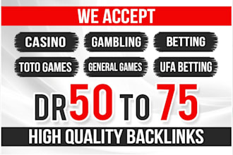 do high DR 60 to 80 dofollow backlinks seo service