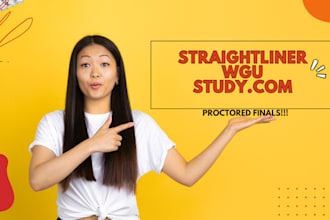 help with straighterline, studycom, wgu proctored final