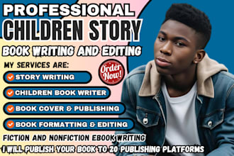 write children book story book writer children story writer children book editor