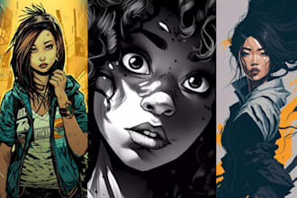 draw comic in manga or anime style based on your script
