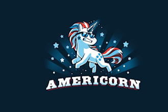design high quality unicorn logo with my fastest delivery