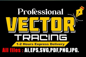retrace logo to vector, convert png to vector, vectorize image, vector tracing