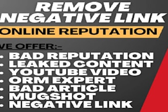 remove mugshot, negative link, bad article and build your online reputation